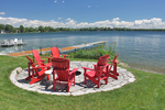 Severn Muskoka Cottage rentals  Orkney Beach 1 on McPhee Bay Lake Simcoe firepit